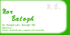 mor balogh business card